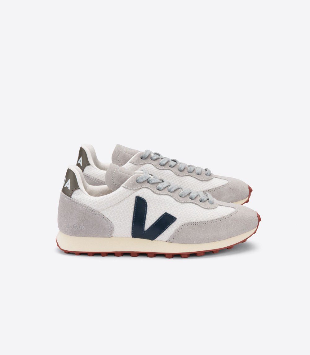 Veja Sneakers Mens - Rio Branco Hexamesh Gravel - White/Grey - 6914BYAPC